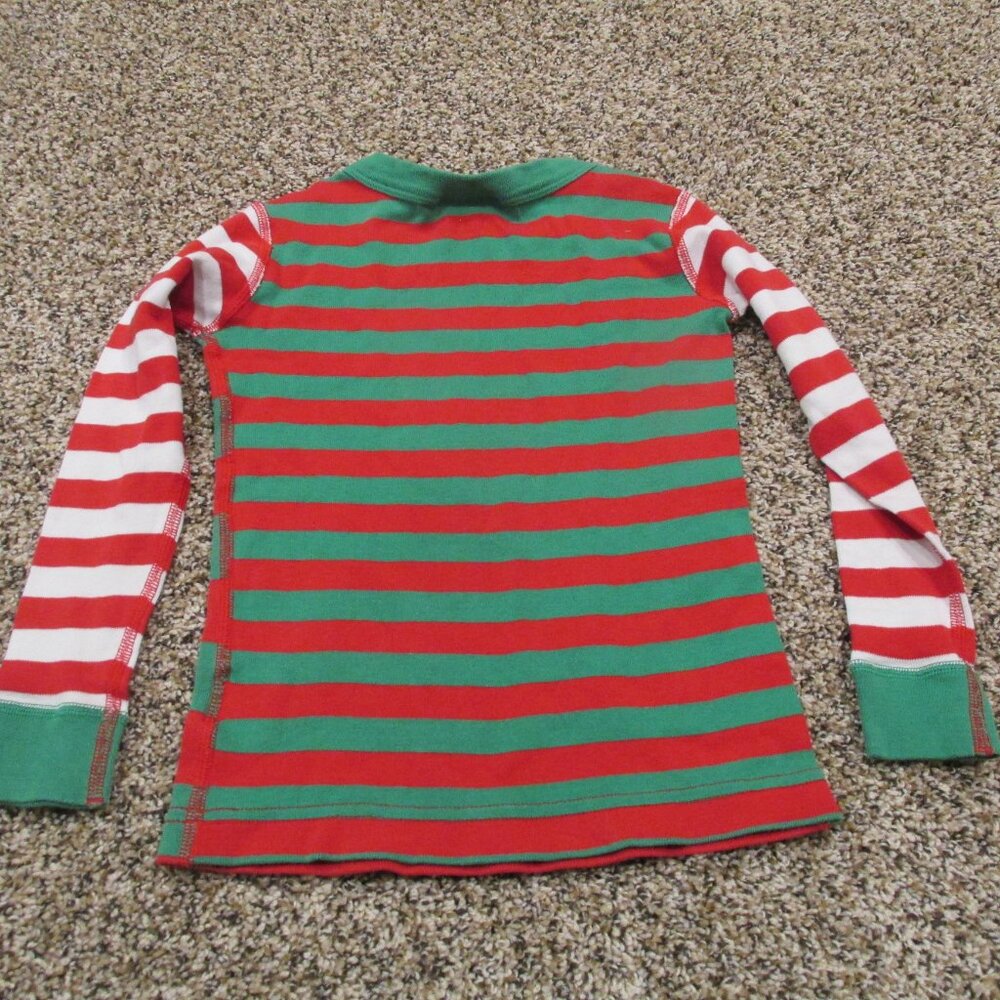 Christmas Pullover Pajama Shirt Toddler Boys 4 Red Green Long Sleeve Holiday - Picture 3 of 3